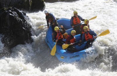 Rafting auf Gletscherfluss in Island