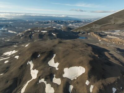 Aussicht über das Hochland während des Rundflugs