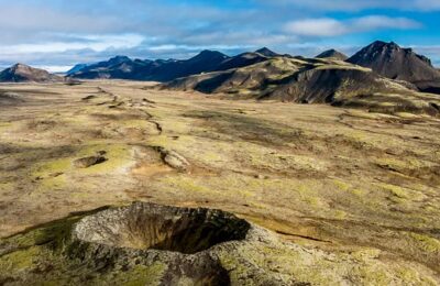 Kraterlandschaft in Island