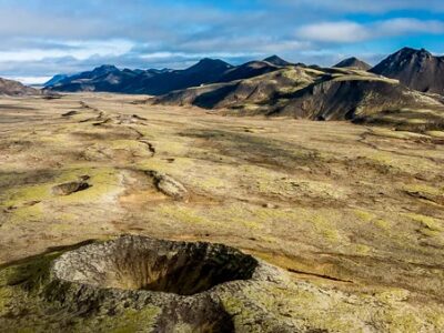 Kraterlandschaft in Island